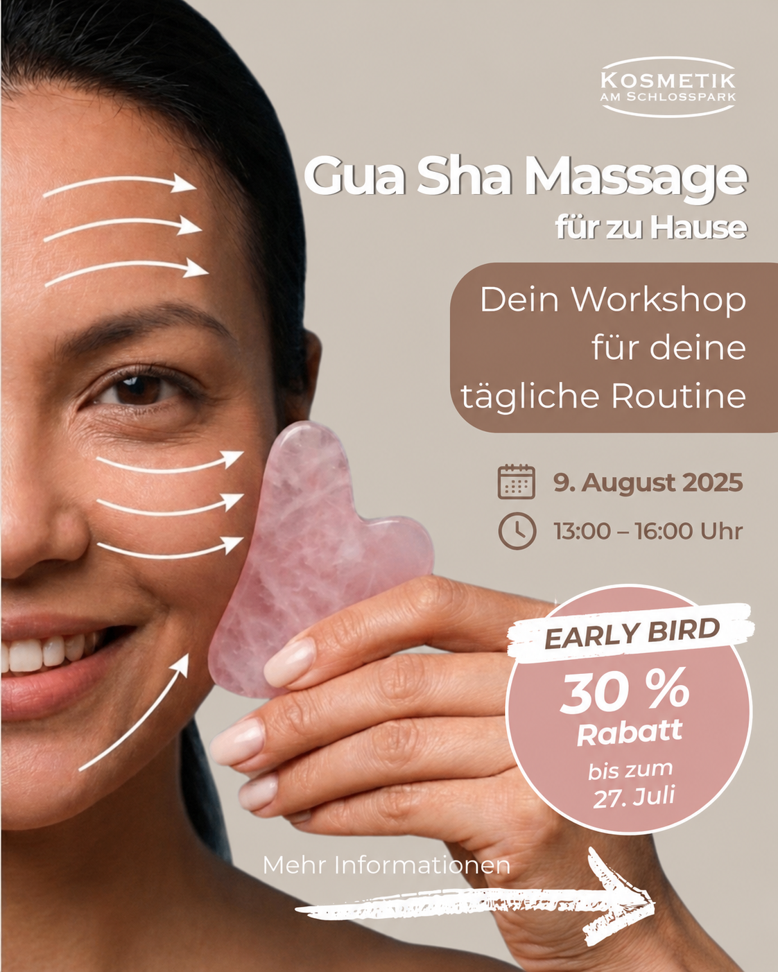Workshop: Gua-Sha & Gesichtsmassage ohne Gua-Sha-Stein - 09. August 2026 - EARLY BIRD